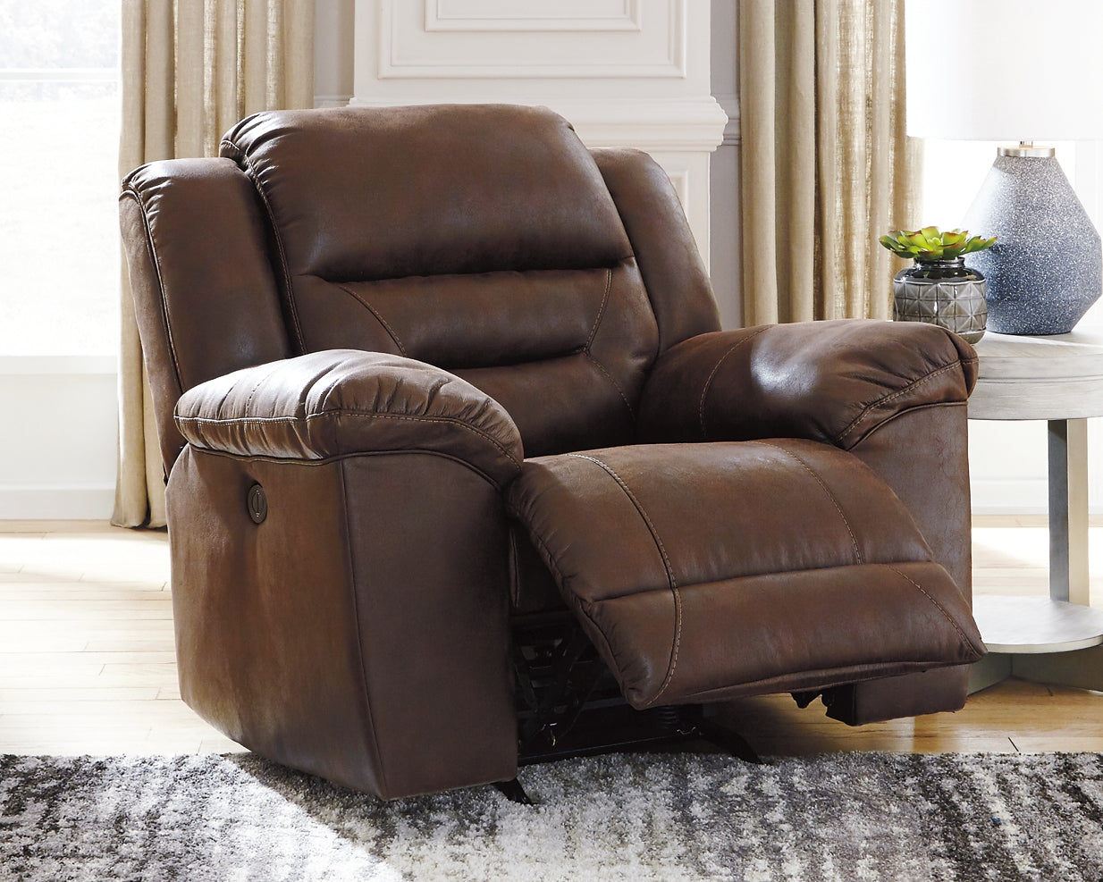 Stoneland Power Rocker Recliner at Walker Mattress and Furniture Locations in Cedar Park and Belton TX.