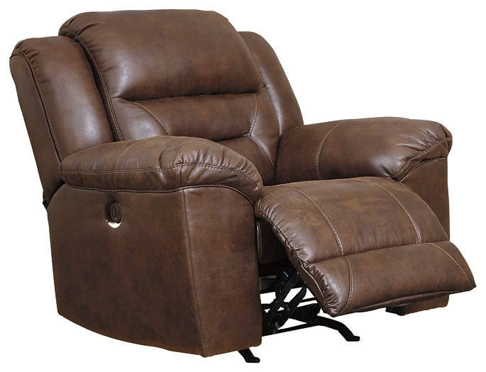 Stoneland Power Rocker Recliner at Walker Mattress and Furniture Locations in Cedar Park and Belton TX.