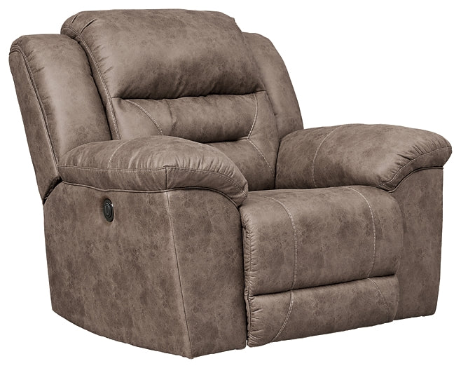 Stoneland Power Rocker Recliner at Walker Mattress and Furniture Locations in Cedar Park and Belton TX.