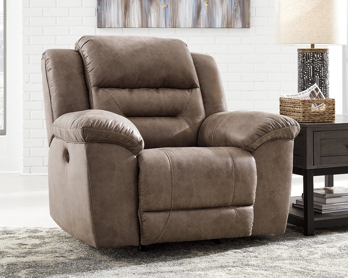 Stoneland Power Rocker Recliner at Walker Mattress and Furniture Locations in Cedar Park and Belton TX.