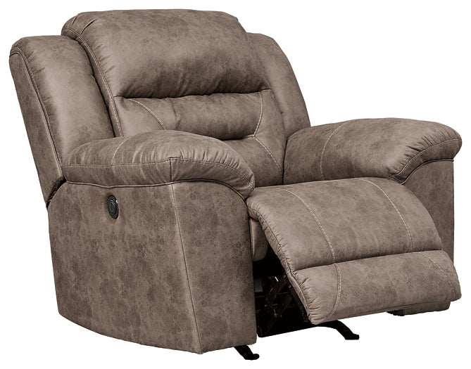 Stoneland Power Rocker Recliner at Walker Mattress and Furniture Locations in Cedar Park and Belton TX.