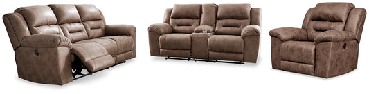 Stoneland Sofa, Loveseat and Recliner at Walker Mattress and Furniture Locations in Cedar Park and Belton TX.