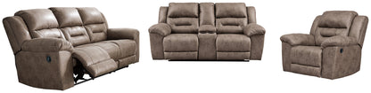 Stoneland Sofa, Loveseat and Recliner at Walker Mattress and Furniture Locations in Cedar Park and Belton TX.