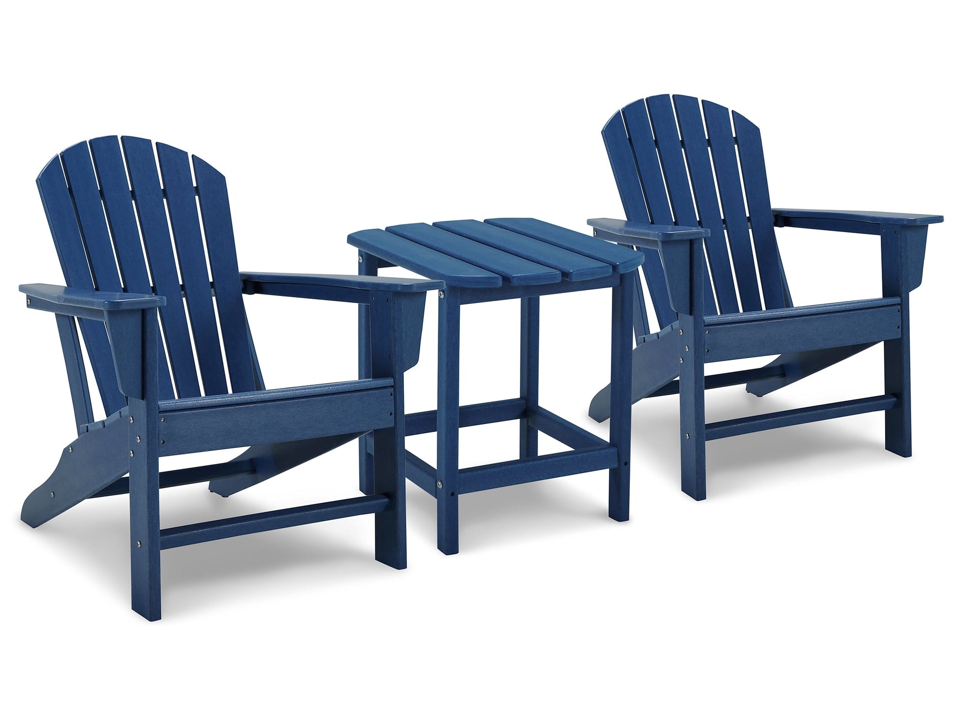 Sundown Treasure 2 Adirondack Chairs with End table at Walker Mattress and Furniture Locations in Cedar Park and Belton TX.