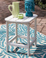 Sundown Treasure 2 Outdoor Chairs with End Table at Walker Mattress and Furniture Locations in Cedar Park and Belton TX.