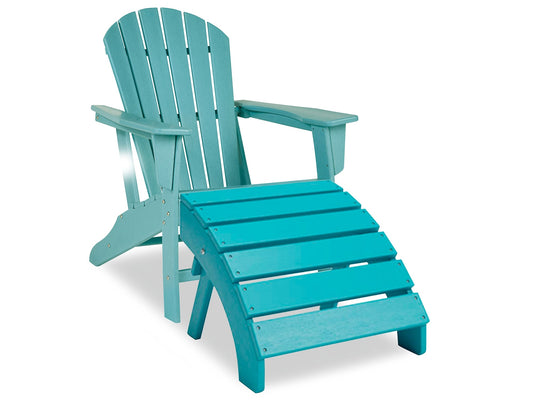 Sundown Treasure Outdoor Adirondack Chair and Ottoman at Walker Mattress and Furniture Locations in Cedar Park and Belton TX.