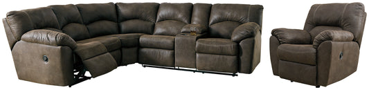 Tambo 2-Piece Sectional with Recliner at Walker Mattress and Furniture Locations in Cedar Park and Belton TX.