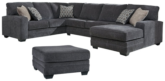 Tracling 3-Piece Sectional with Ottoman at Walker Mattress and Furniture Locations in Cedar Park and Belton TX.