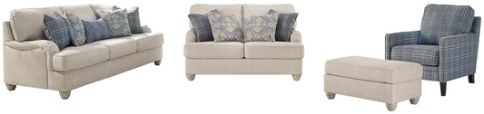 Traemore Sofa, Loveseat, Chair and Ottoman at Walker Mattress and Furniture Locations in Cedar Park and Belton TX.