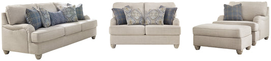 Traemore Sofa, Loveseat, Chair and Ottoman at Walker Mattress and Furniture Locations in Cedar Park and Belton TX.