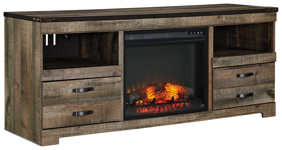 Trinell LG TV Stand w/Fireplace Option at Walker Mattress and Furniture Locations in Cedar Park and Belton TX.