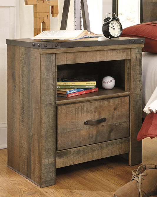 Trinell One Drawer Night Stand at Walker Mattress and Furniture Locations in Cedar Park and Belton TX.