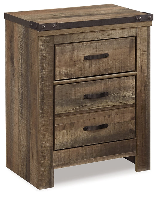 Trinell Two Drawer Night Stand at Walker Mattress and Furniture Locations in Cedar Park and Belton TX.