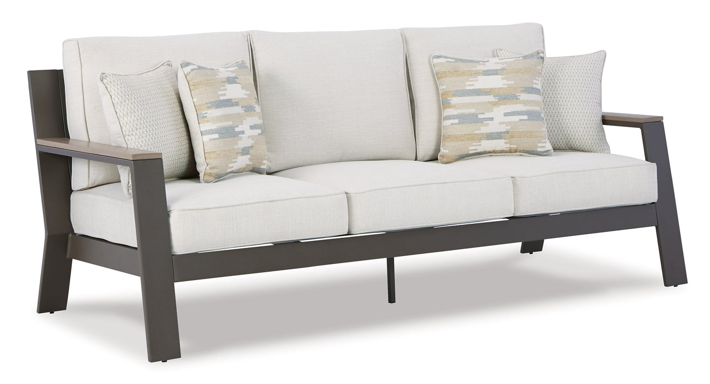 Tropicava Outdoor Sofa, Loveseat and Lounge Chair with Coffee Table at Walker Mattress and Furniture Locations in Cedar Park and Belton TX.