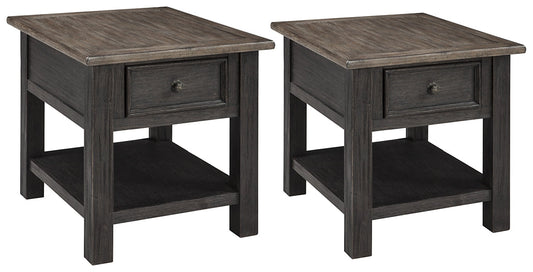 Tyler Creek 2 End Tables at Walker Mattress and Furniture Locations in Cedar Park and Belton TX.