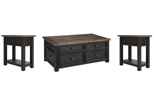 Tyler Creek Coffee Table with 2 End Tables at Walker Mattress and Furniture Locations in Cedar Park and Belton TX.