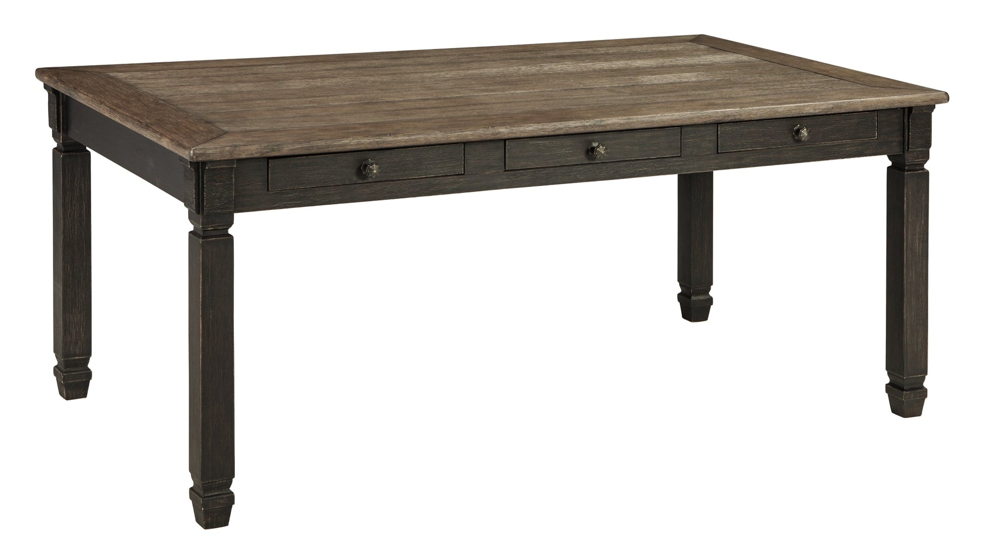 Tyler Creek Dining Table and 4 Chairs and Bench at Walker Mattress and Furniture Locations in Cedar Park and Belton TX.