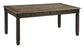 Tyler Creek Dining Table and 4 Chairs and Bench at Walker Mattress and Furniture Locations in Cedar Park and Belton TX.