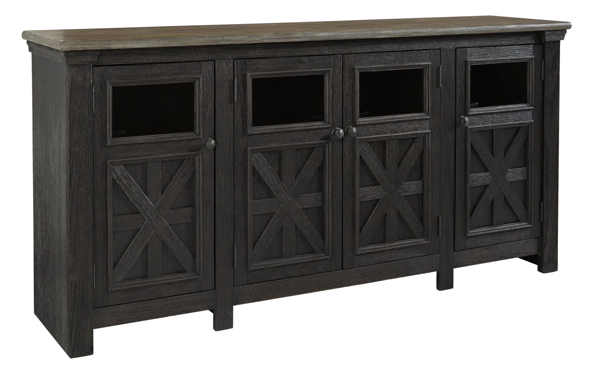 Tyler Creek Extra Large TV Stand at Walker Mattress and Furniture Locations in Cedar Park and Belton TX.