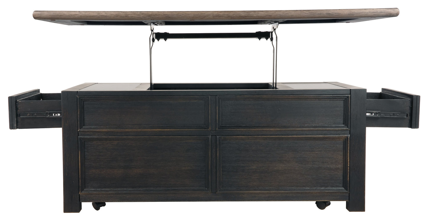 Tyler Creek Lift Top Cocktail Table at Walker Mattress and Furniture Locations in Cedar Park and Belton TX.