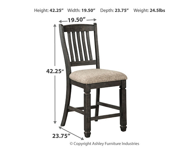 Tyler Creek Upholstered Barstool (2/CN) at Walker Mattress and Furniture Locations in Cedar Park and Belton TX.