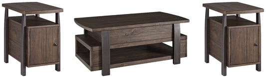 Vailbry Coffee Table with 2 End Tables at Walker Mattress and Furniture Locations in Cedar Park and Belton TX.
