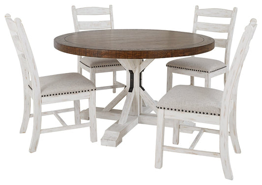 Valebeck Dining Table and 4 Chairs at Walker Mattress and Furniture Locations in Cedar Park and Belton TX.