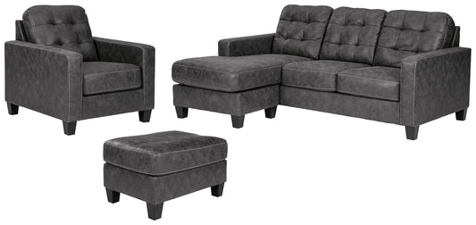 Venaldi Sofa Chaise, Chair, and Ottoman at Walker Mattress and Furniture Locations in Cedar Park and Belton TX.