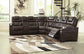 Warnerton 3-Piece Sectional with Recliner at Walker Mattress and Furniture Locations in Cedar Park and Belton TX.