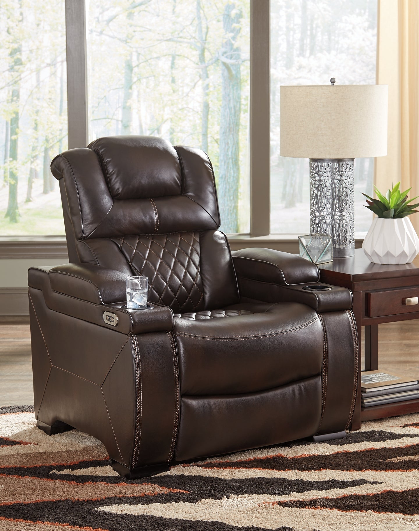 Warnerton PWR Recliner/ADJ Headrest at Walker Mattress and Furniture Locations in Cedar Park and Belton TX.