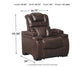 Warnerton PWR Recliner/ADJ Headrest at Walker Mattress and Furniture Locations in Cedar Park and Belton TX.