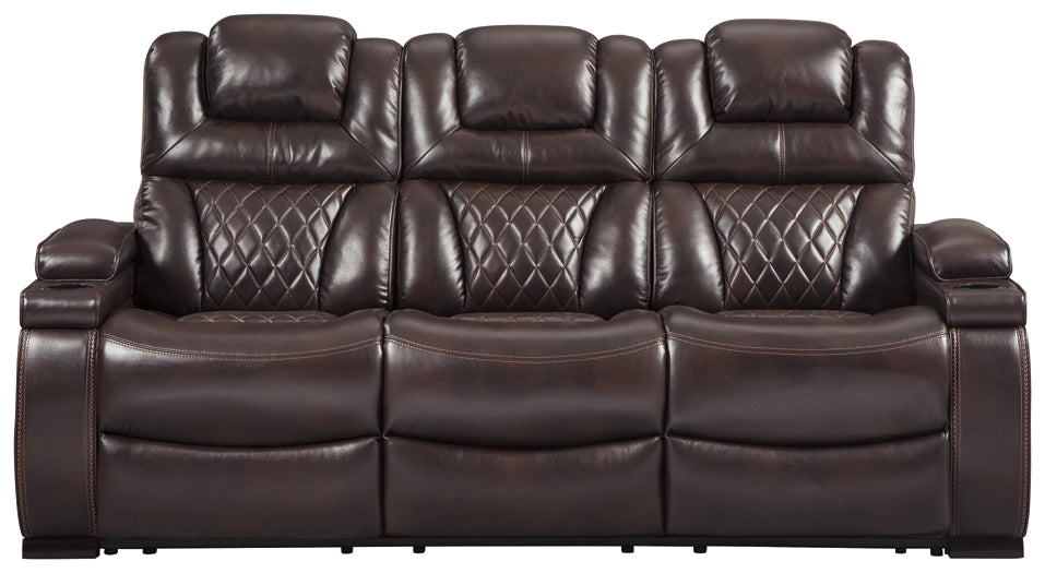 Warnerton Sofa and Recliner at Walker Mattress and Furniture Locations in Cedar Park and Belton TX.