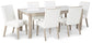Wendora Dining Table and 6 Chairs at Walker Mattress and Furniture Locations in Cedar Park and Belton TX.