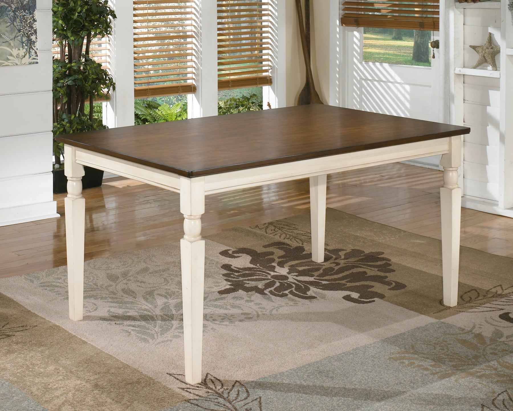 Whitesburg Dining Table and 6 Chairs with Storage at Walker Mattress and Furniture Locations in Cedar Park and Belton TX.