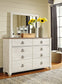 Willowton Dresser and Mirror at Walker Mattress and Furniture Locations in Cedar Park and Belton TX.
