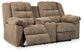 Workhorse DBL Rec Loveseat w/Console at Walker Mattress and Furniture Locations in Cedar Park and Belton TX.
