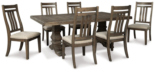 Wyndahl Dining Table and 6 Chairs at Walker Mattress and Furniture Locations in Cedar Park and Belton TX.