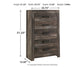 Wynnlow Five Drawer Chest at Walker Mattress and Furniture Locations in Cedar Park and Belton TX.