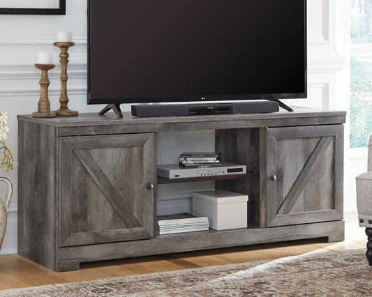 Wynnlow LG TV Stand w/Fireplace Option at Walker Mattress and Furniture Locations in Cedar Park and Belton TX.