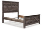 Wynnlow Queen Crossbuck Panel Bed with Mirrored Dresser, Chest and Nightstand at Walker Mattress and Furniture Locations in Cedar Park and Belton TX.