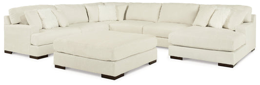Zada 5-Piece Sectional with Ottoman at Walker Mattress and Furniture Locations in Cedar Park and Belton TX.