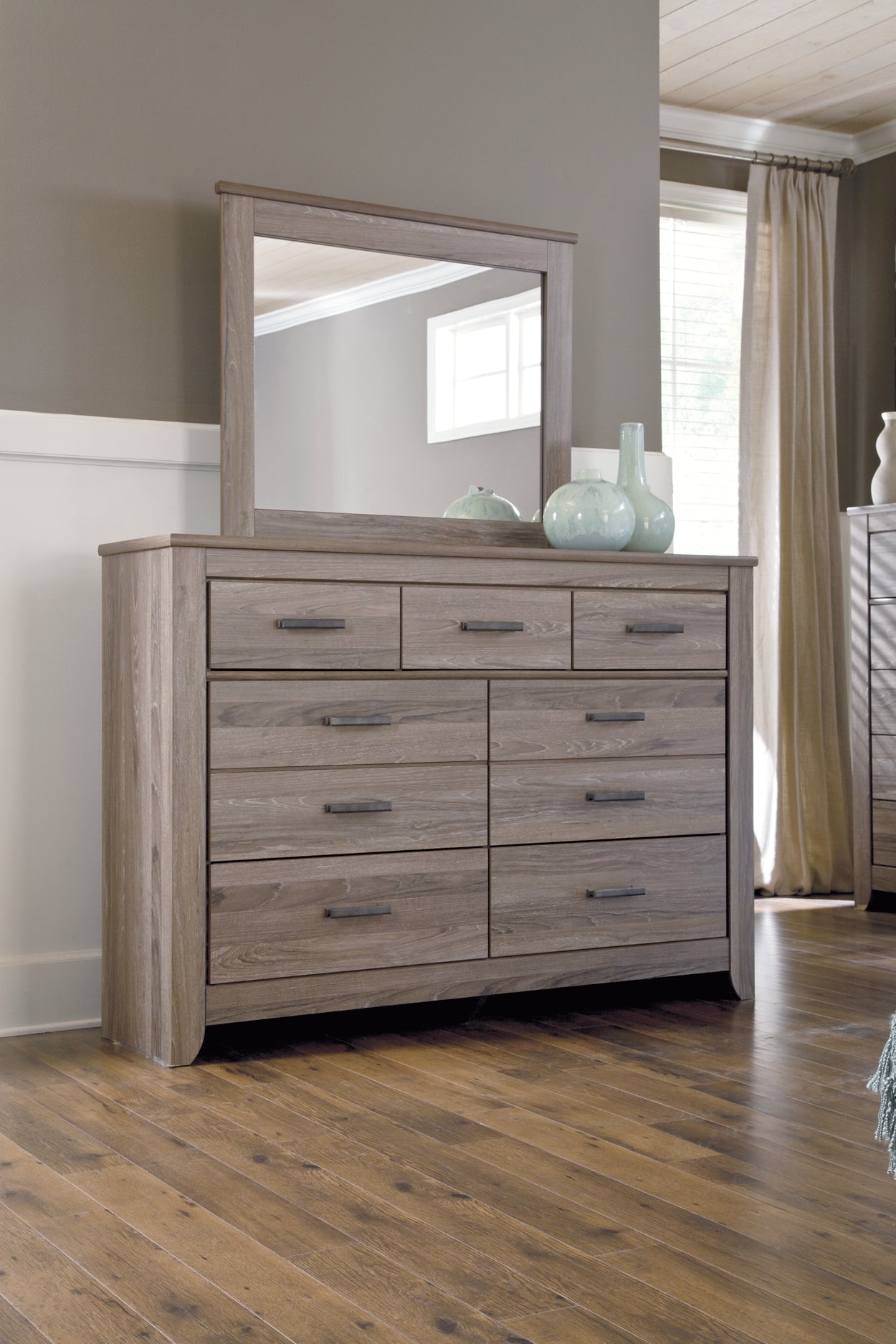 Zelen Dresser and Mirror at Walker Mattress and Furniture Locations in Cedar Park and Belton TX.