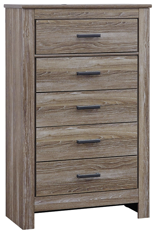 Zelen Five Drawer Chest at Walker Mattress and Furniture Locations in Cedar Park and Belton TX.