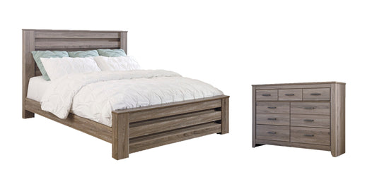 Zelen King Panel Bed with Dresser at Walker Mattress and Furniture Locations in Cedar Park and Belton TX.