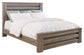 Zelen King Panel Bed with Mirrored Dresser and Chest at Walker Mattress and Furniture Locations in Cedar Park and Belton TX.