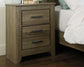 Zelen Two Drawer Night Stand at Walker Mattress and Furniture Locations in Cedar Park and Belton TX.