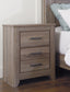 Zelen Two Drawer Night Stand at Walker Mattress and Furniture Locations in Cedar Park and Belton TX.