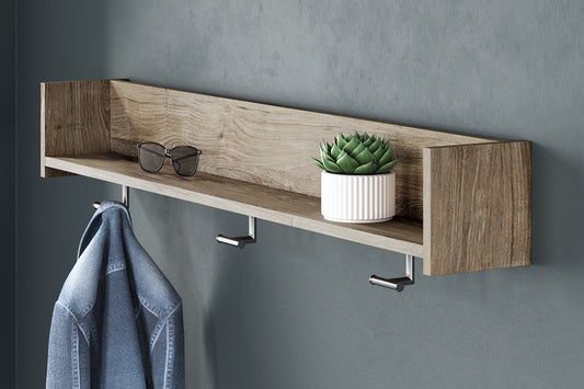 Oliah Wall Mounted Coat Rack w/Shelf