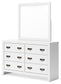 Binterglen Full Panel Bed with Mirrored Dresser