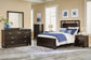 Covetown Full Panel Bed with Mirrored Dresser, Chest and 2 Nightstands